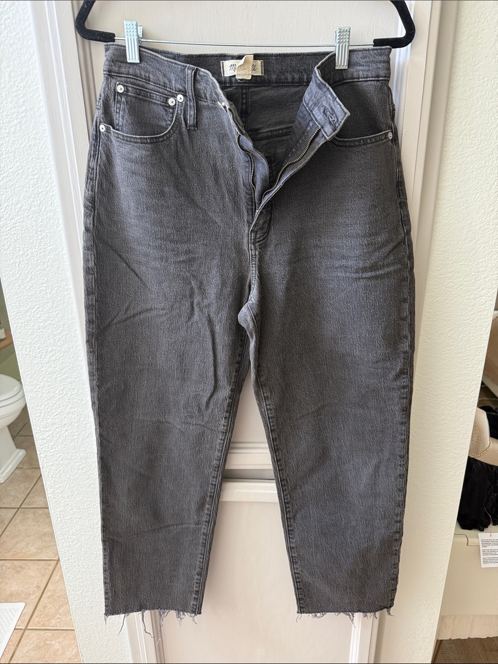 Madewell Men's Washed Gray Relaxed Jeans